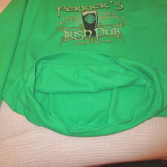Ferrick's Irish Pub Dublin Ireland Sweatshirt Mens Size L Kelly Green Blokecore - Picture 6 of 9
